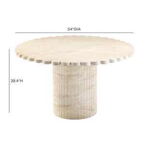 Blossom - Indoor / Outdoor Round Dining Table - Washed Travertine