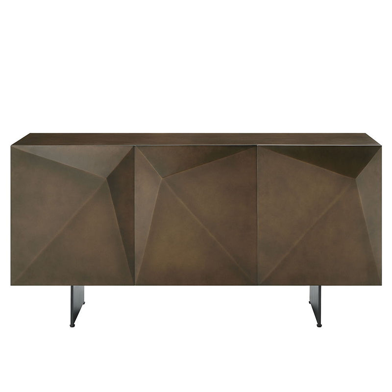 Malika - Ceramic Top Server - Copper Cross Brushed - R&R Furniture Gallery (Fountain Valley, CA)