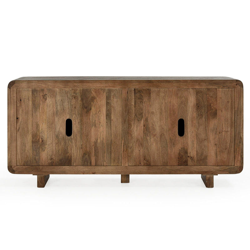 Classic Home Holmes 4-door buffet with wooden finish, featuring spacious storage and sleek design for dining room decor.