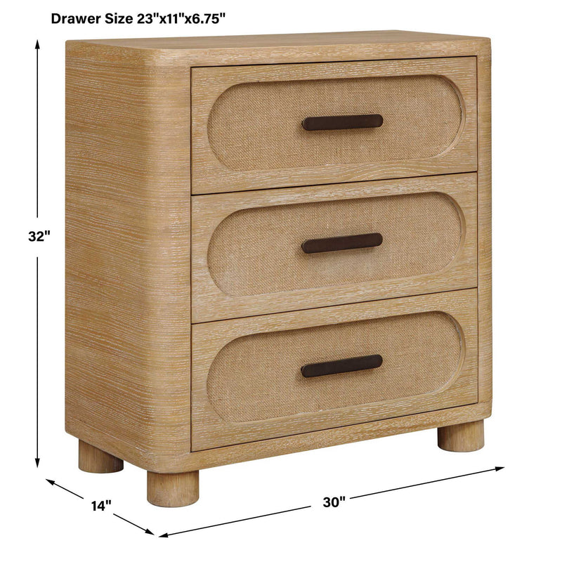 Scottie - 3 Drawer Chest - Natural Oak
