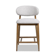 Locke - Modern Upholstered Counter Stool With Frame - Salt / Pepper - R&R Furniture Gallery (Fountain Valley, CA)