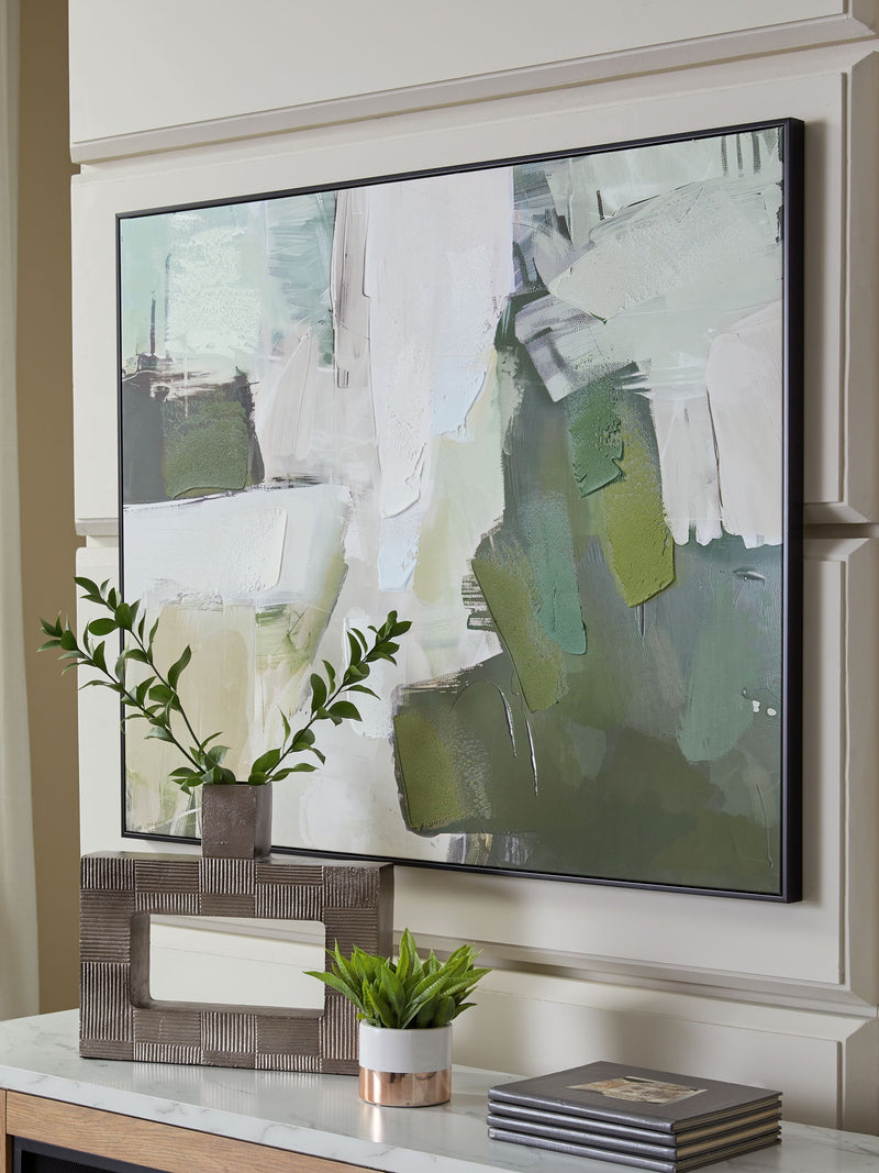 Vinick - Wall Art - Green / Gray / White - R&R Furniture Gallery (Fountain Valley, CA)
