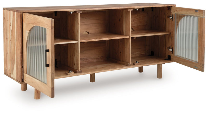 Adway - Accent Cabinet - Natural Brown - R&R Furniture Gallery (Fountain Valley, CA)