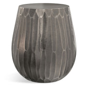 Nellie - Cast Aluminum Side Table - Black - R&R Furniture Gallery (Fountain Valley, CA)