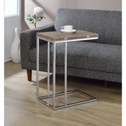 Danson - Accent Table - Weathered Oak & Chrome - R&R Furniture Gallery (Fountain Valley, CA)