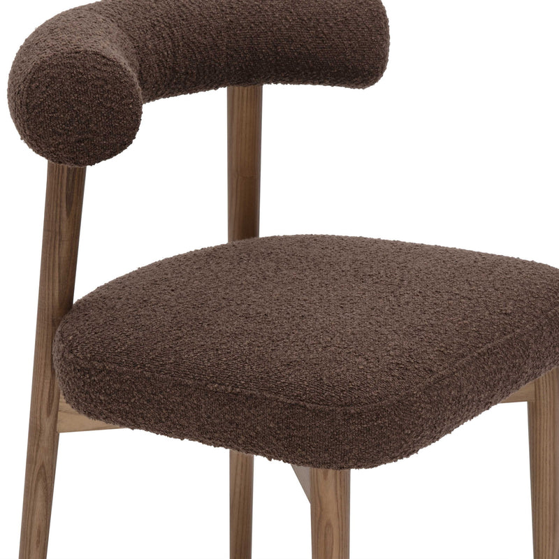 Spara - Performance Boucle Side Chair - Chocolate Brown - R&R Furniture Gallery (Fountain Valley, CA)