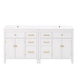 2 Piece Freestanding Bathroom Vanity Set With Sink Top, Reversible Dual Layout