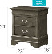 Louis Phillipe - Nightstand - Wood - R&R Furniture Gallery (Fountain Valley, CA)