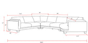 Escape - 4 Piece Modular Sectional - Mirage Mist - R&R Furniture Gallery (Fountain Valley, CA)