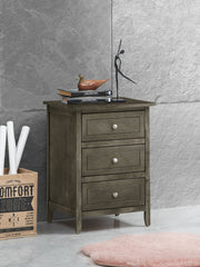 Glory Furniture Dove Tailed Drawers 3 Drawer Accent Nightstand with wooden finish and modern design for bedroom decor.