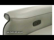 Jayke - Power Motion Sectional Sofa - Light Gray Top Grain Leather Match - R&R Furniture Gallery (Fountain Valley, CA)