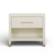 Dani - Faux Shagreen Nightstand With Drawer - Cream - R&R Furniture Gallery (Fountain Valley, CA)