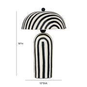 Maiori - Striped Papier Mache Table Lamp - R&R Furniture Gallery (Fountain Valley, CA)