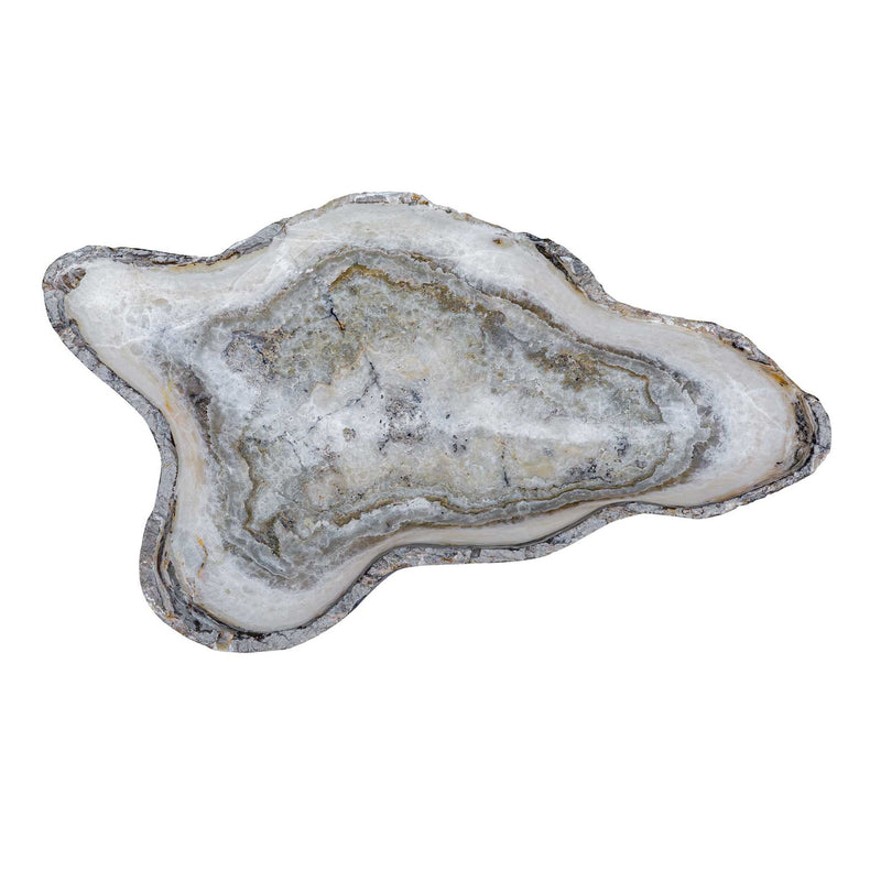 Lunara - Indoor-Outdoor Stone Bowl - Gray / White