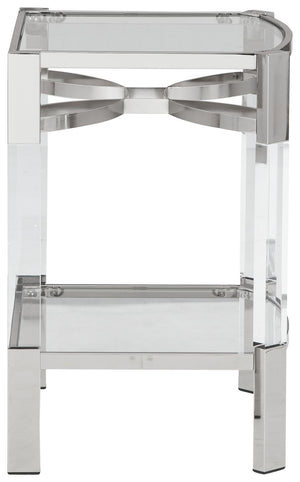 Chaseton - Accent Table - Clear / Silver Finish - R&R Furniture Gallery (Fountain Valley, CA)