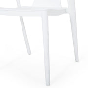 Set of two Noble House Orchid chairs with wooden legs and upholstered seats, modern and stylish for dining or living spaces.