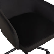 TOV Furniture Sydney desk chair with cushioned seat and backrest, black metal frame, modern office seating.