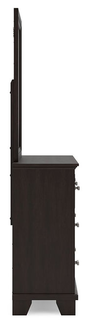 Covetown - Dresser And Mirror - Dark Brown - R&R Furniture Gallery (Fountain Valley, CA)
