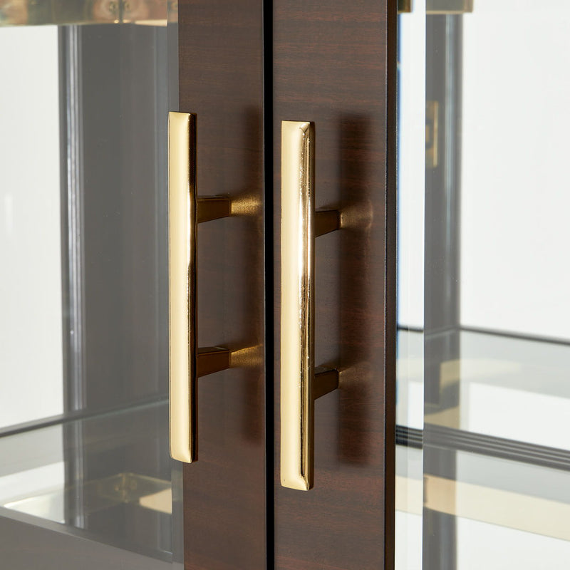 Belmont Place - Display Cabinet - White / Dark Brown - R&R Furniture Gallery (Fountain Valley, CA)