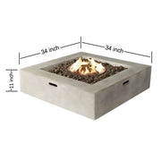 Streamlined Aesthetic Outdoor Fire Pit Table - R&R Furniture Gallery (Fountain Valley, CA)