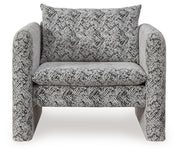Kenbell - Accent Chair - Black / White - R&R Furniture Gallery (Fountain Valley, CA)