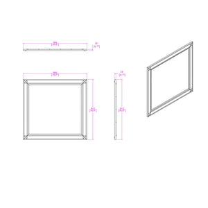 Soulmarie - Mirror, Connects To Dresser - White