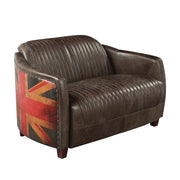 Brancaster - Loveseat - Antique Slate Top Grain Leather - R&R Furniture Gallery (Fountain Valley, CA)