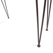 Outdoor Bar Table With Wood Tabletop And Iron Hairpin Legs - Black / Teak - R&R Furniture Gallery (Fountain Valley, CA)