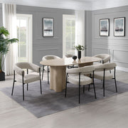 Jirina - Dining Table - Travertine Pattern - R&R Furniture Gallery (Fountain Valley, CA)