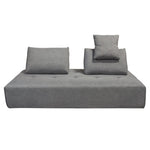 Cloud Lounge Seating Platform with Moveable Backrest Supports in Space Grey Fabric by Diamond Sofa