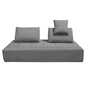 Cloud Lounge Seating Platform with Moveable Backrest Supports in Space Grey Fabric by Diamond Sofa