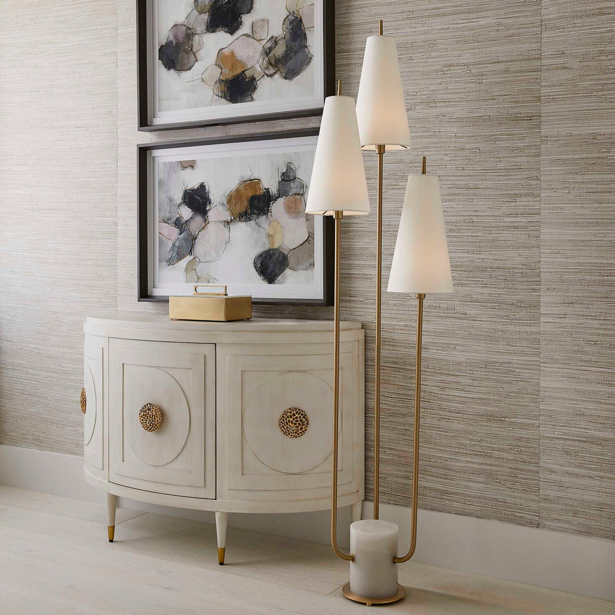 Elle - Floor Lamp - Brass / Gold