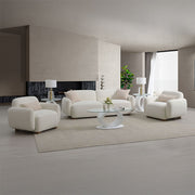 Darius - Chair With Pillow - Beige Boucle - R&R Furniture Gallery (Fountain Valley, CA)