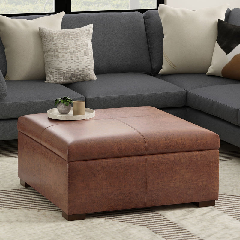 Gabbie - Coffee Table Upholstered Storage Ottoman - R&R Furniture Gallery (Fountain Valley, CA)
