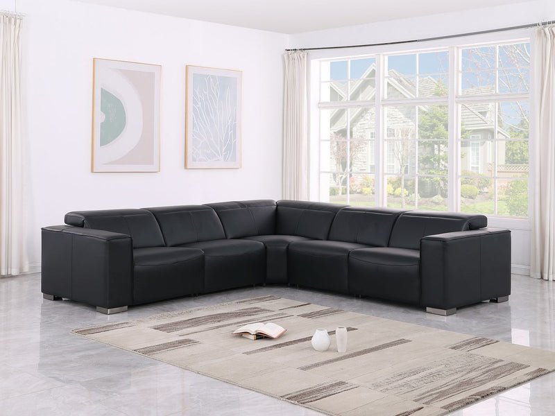 1208 - Leather Reclining Set (Sofa & Loveseat With 4 Power Recliners) - R&R Furniture Gallery (Fountain Valley, CA)