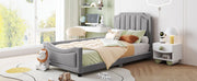 Upholstered Daybed With Classic Stripe Shaped Headboard - R&R Furniture Gallery (Fountain Valley, CA)