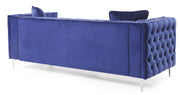 Glory Furniture Paige stationary sofa with plush cushions and modern design, shown in a cozy living room setting.