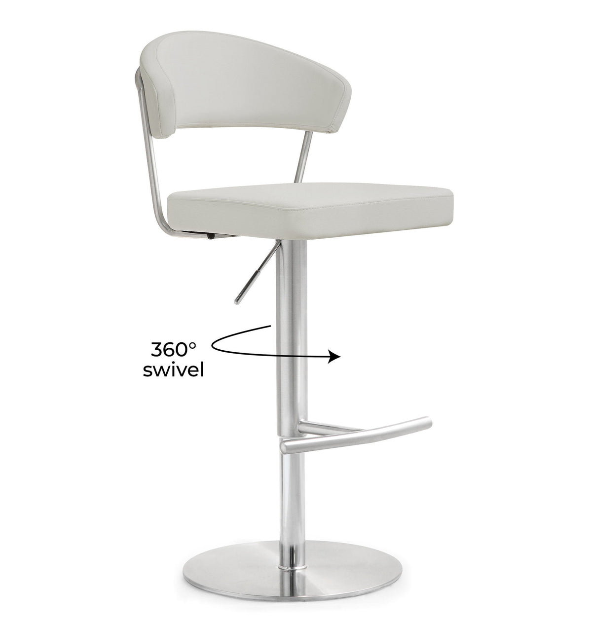 Cosmo - Stainless Steel Barstool - R&R Furniture Gallery (Fountain Valley, CA)