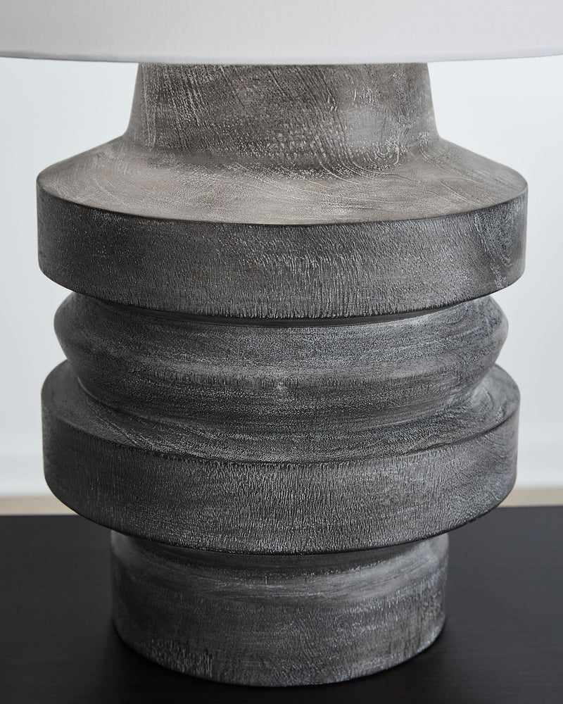 Wahida - Poly Table Lamp - Distressed Black - R&R Furniture Gallery (Fountain Valley, CA)