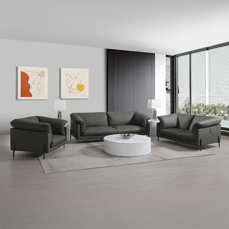 Tadi - Sofa - Black Top Grain Leather - R&R Furniture Gallery (Fountain Valley, CA)