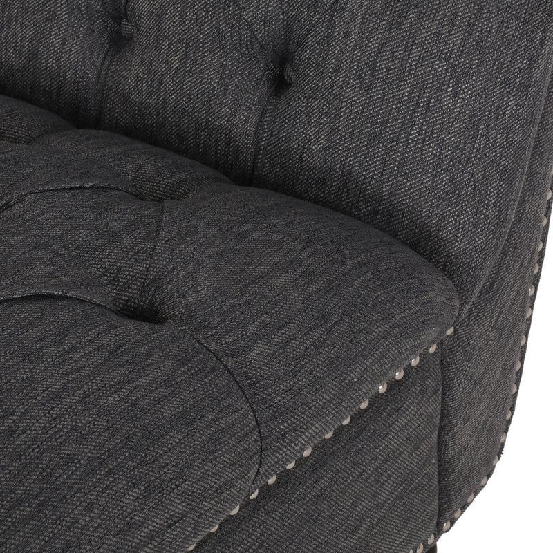 Chaise Lounge With Button Tufted Diamon Stitch