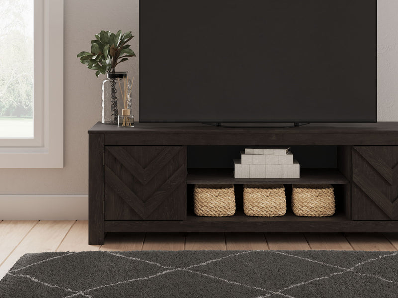 Cayboni - LG TV Stand With Fireplace Option - R&R Furniture Gallery (Fountain Valley, CA)