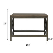 Cross Metal Coffee Table - Pewter - R&R Furniture Gallery (Fountain Valley, CA)