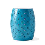 Noble House Soleil barrel-shaped side table with a smooth wooden finish and rounded design, ideal for living room decor.