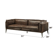 Porchester - Loveseat - Distress Chocolate Top Grain Leather - R&R Furniture Gallery (Fountain Valley, CA)
