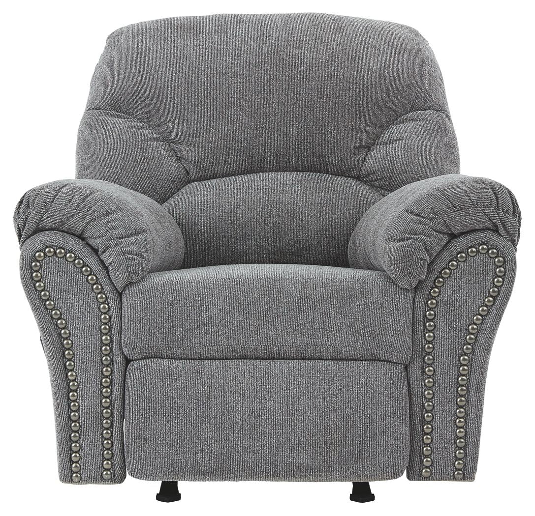 Allmaxx - Rocker Recliner - Pewter - R&R Furniture Gallery (Fountain Valley, CA)