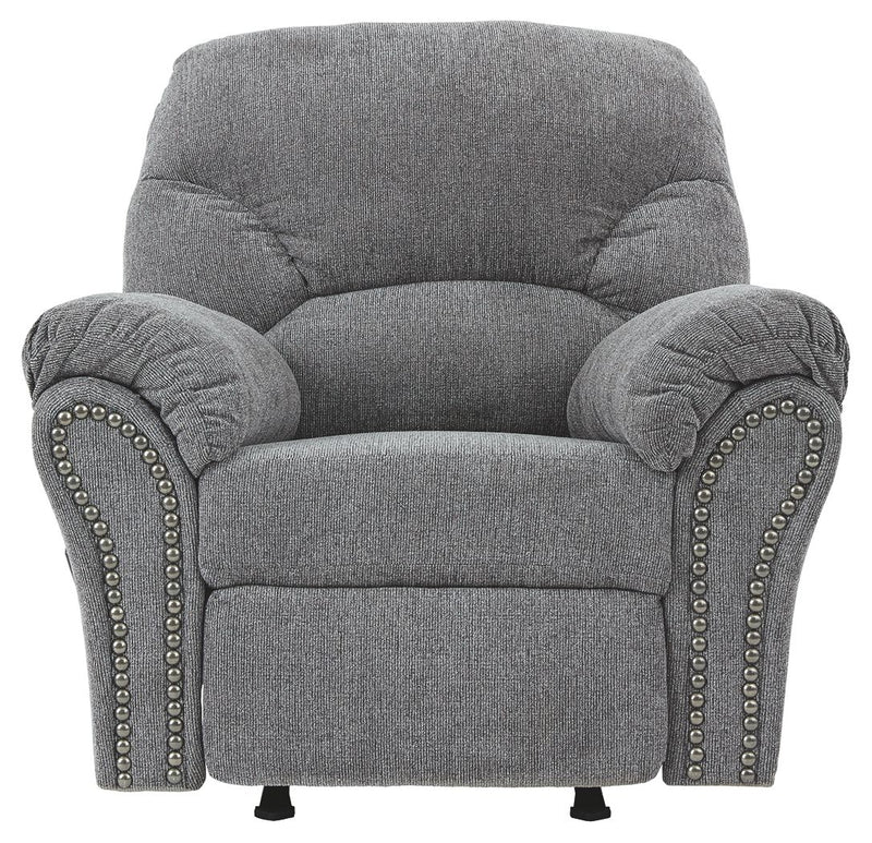 Allmaxx - Rocker Recliner - Pewter - R&R Furniture Gallery (Fountain Valley, CA)