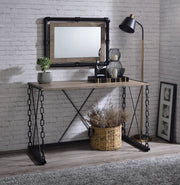 Jodie - Console Table (Same 92248) - Rustic Oak & Antique Black - R&R Furniture Gallery (Fountain Valley, CA)
