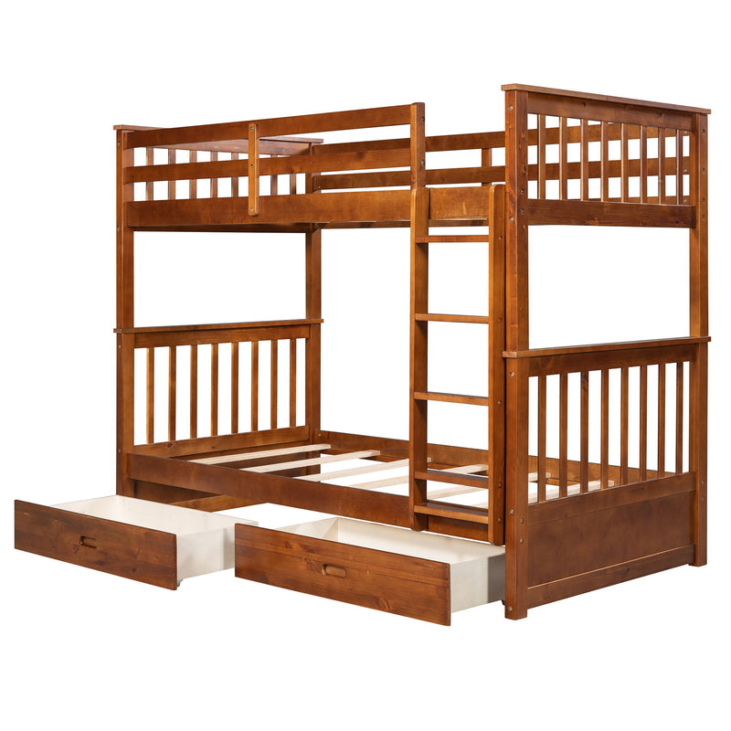 Bunk Bed With Ladders And 2 Storage Drawers - R&R Furniture Gallery (Fountain Valley, CA)