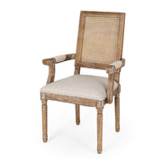 Elegant French Country Style Dining Chair With Cane Backrest - R&R Furniture Gallery (Fountain Valley, CA)
